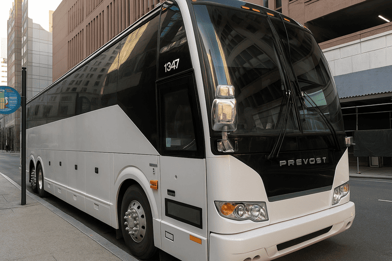 a Providence Shuttle Bus Rentals coach bus